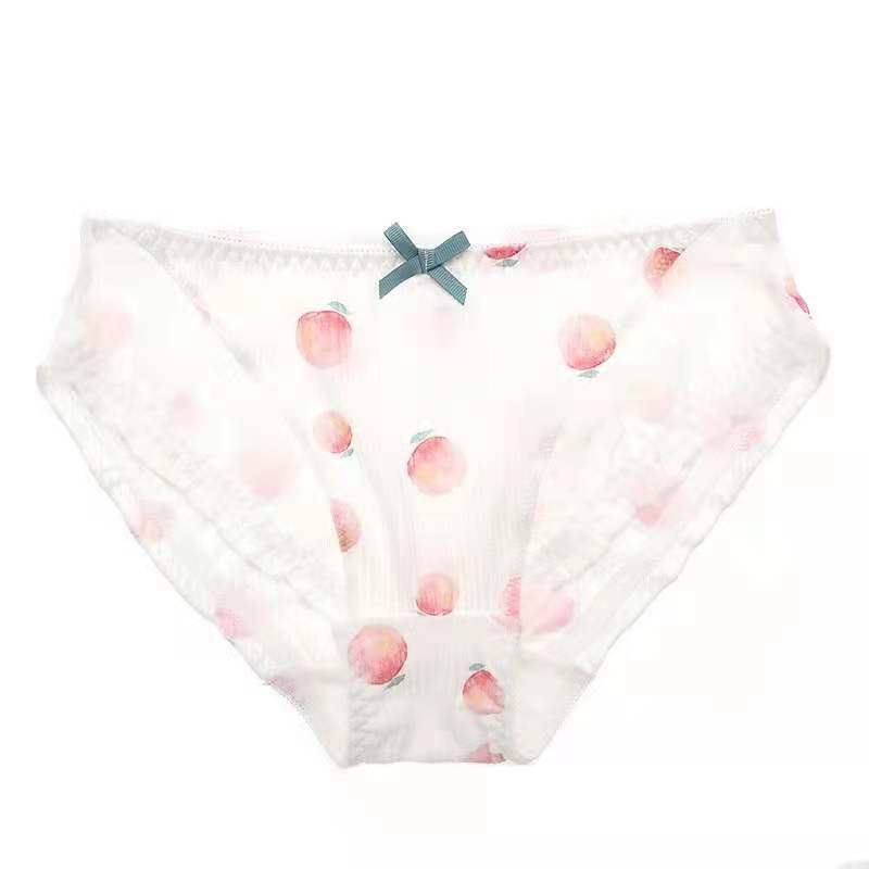 Quần Lót Ren Lưng Thấp Hình Quả Đào Ngọt Ngào Dễ Thương Cho Nữ