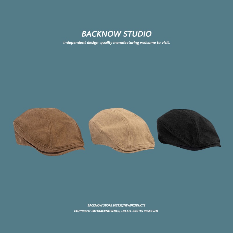 Mũ beret Phong Cách retro Nhật Bản Thời Trang Cho Nam Nữ