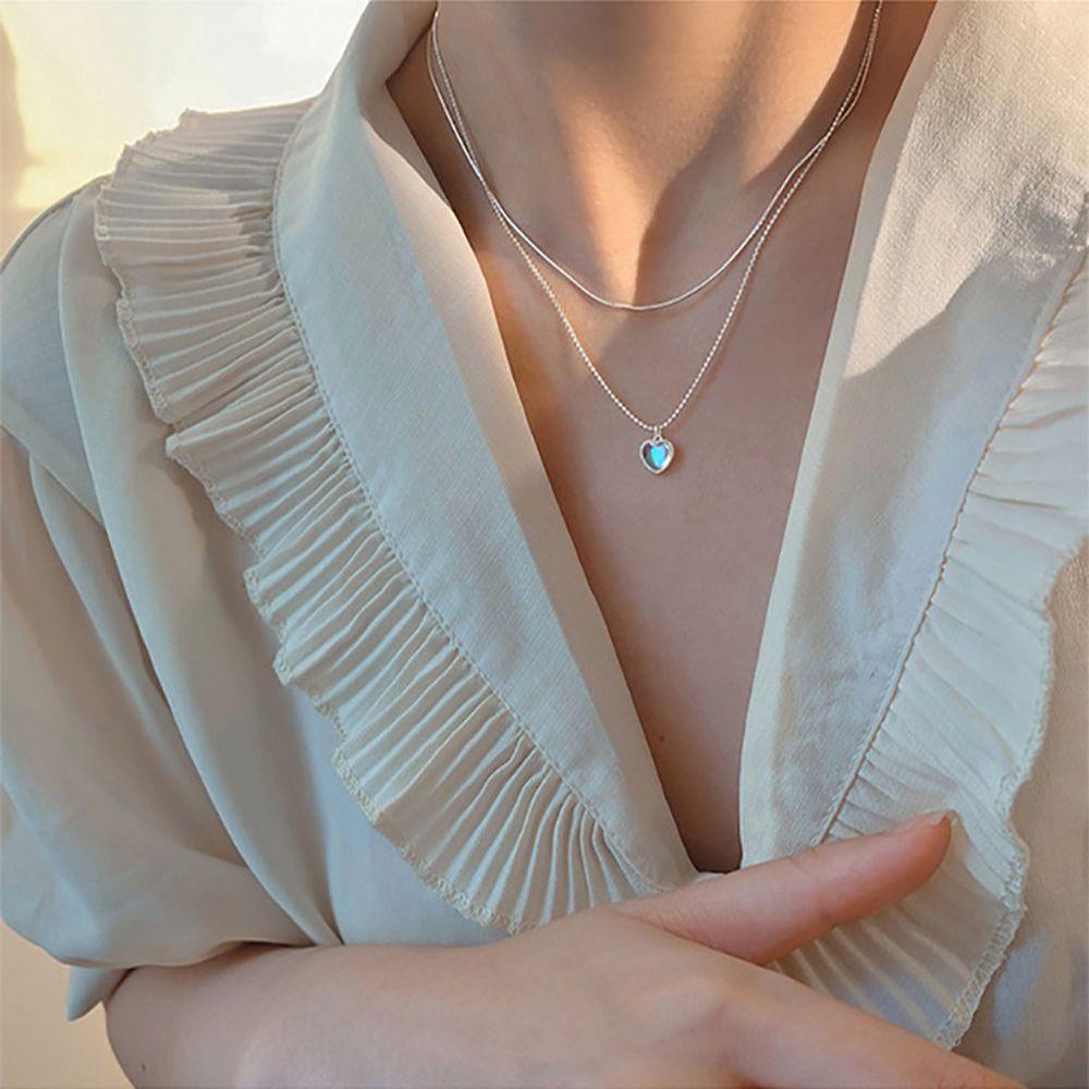 Vòng Cổ Choker Hai Lớp Phong Cách Hàn Quốc Cổ Điển Thanh Lịch Dành Cho Nữ|Trái Tim / Nhiều Màu