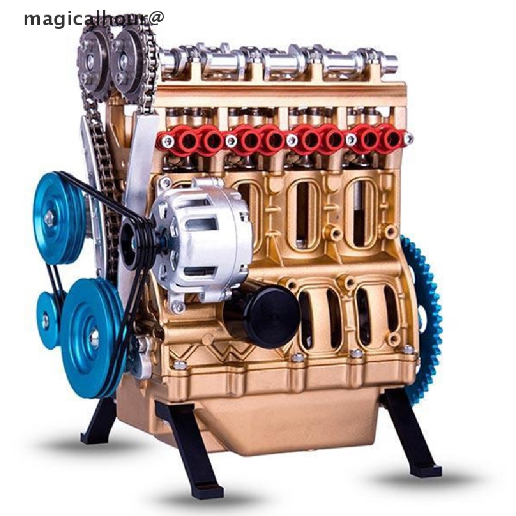 Magicalhour Mini Inline Four-Cylinder Engine Model Kit Toys For Adult Resin Ornaments new