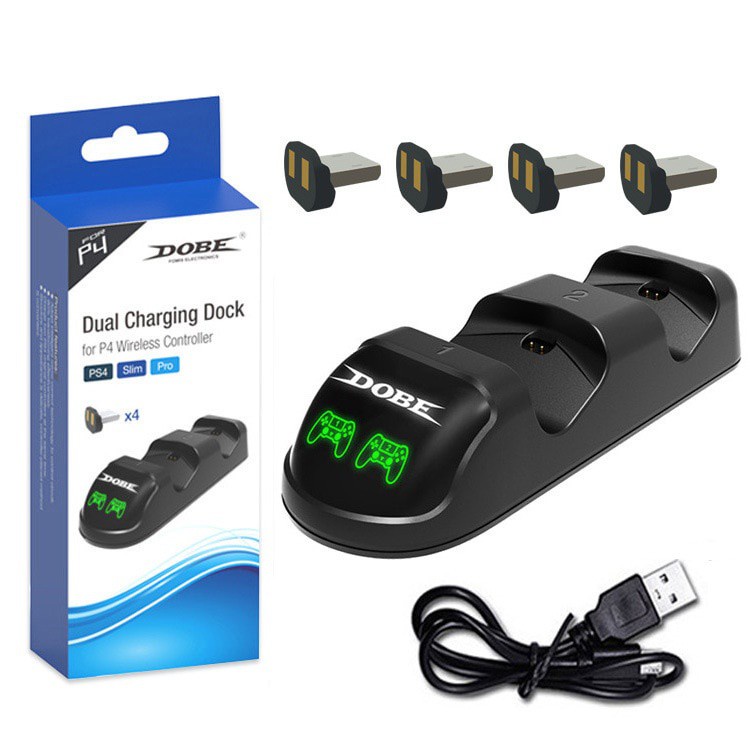 Dock Sạc 4 Cổng USB Cho Tay Cầm PS4 / Pro / Slim