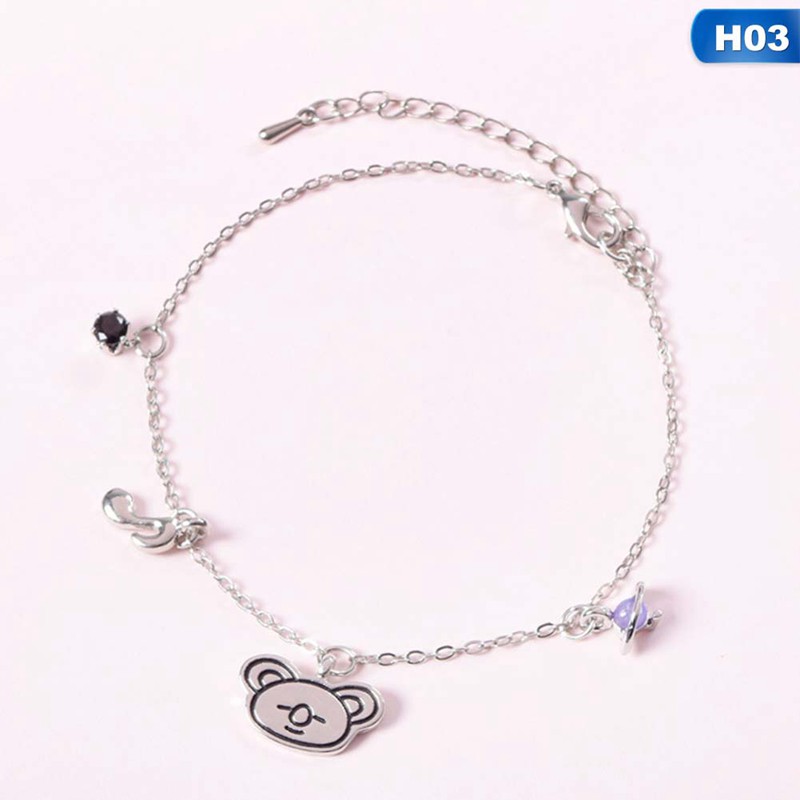 Lắc chân mặt thú hoạt hình BTS dễ thương