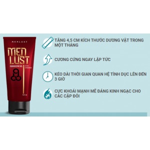 Menlust Gel Tăng Cường Sinh Lý Cực Mạnh Tăng Kích Thước Khủng Dành Cho Quý Ông Hiệu Quả An Toàn