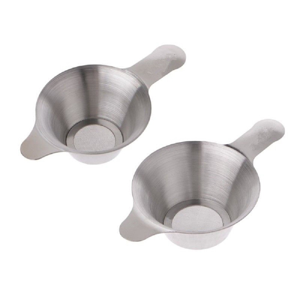 Dụng cụ lọc trà bằng thép không gỉ hình chiếc lá tiện lợi