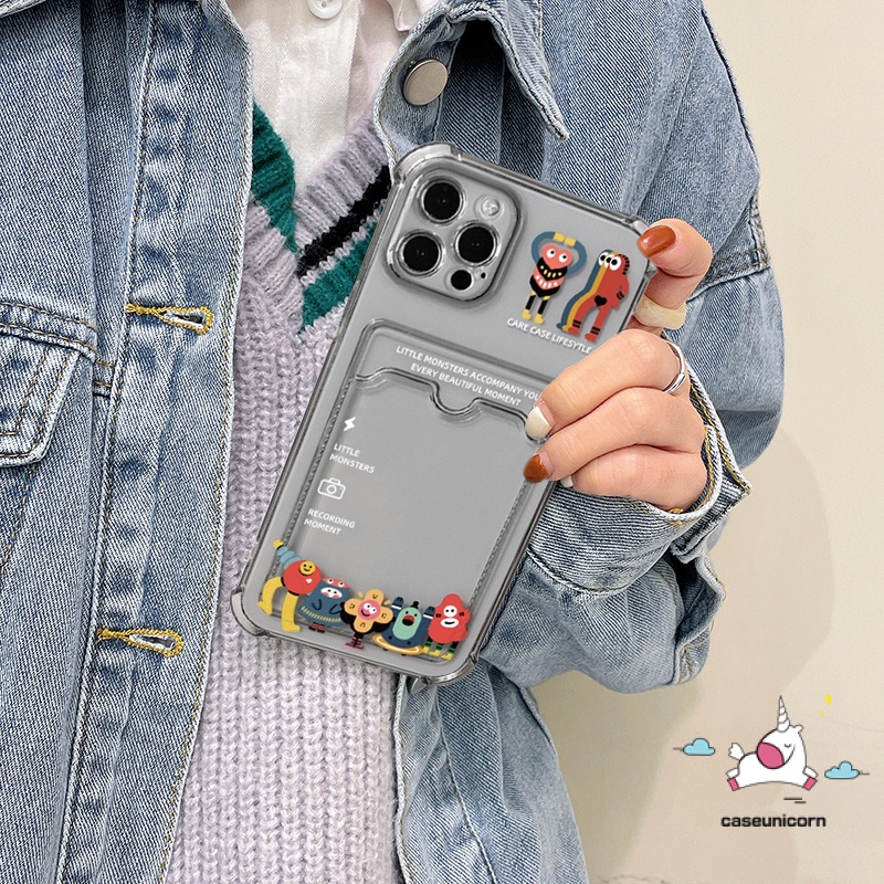 Ốp Điện Thoại TPU Mềm Trong Suốt Dạng Ví Thời Trang Cho iPhone 7plus 11 12 14 13 pro Max X XR XS Max 6 6s 7 8 plus SE 2020