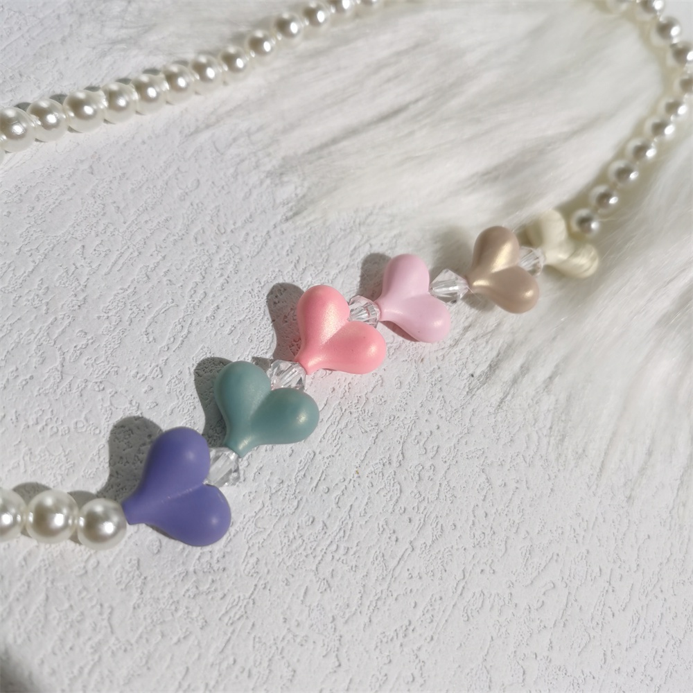 Dây Hạt Ngọc Trai Bằng Acrylic Mềm Chống Thất Lạc Gắn Điện Thoại Di Động Tiện Lợi