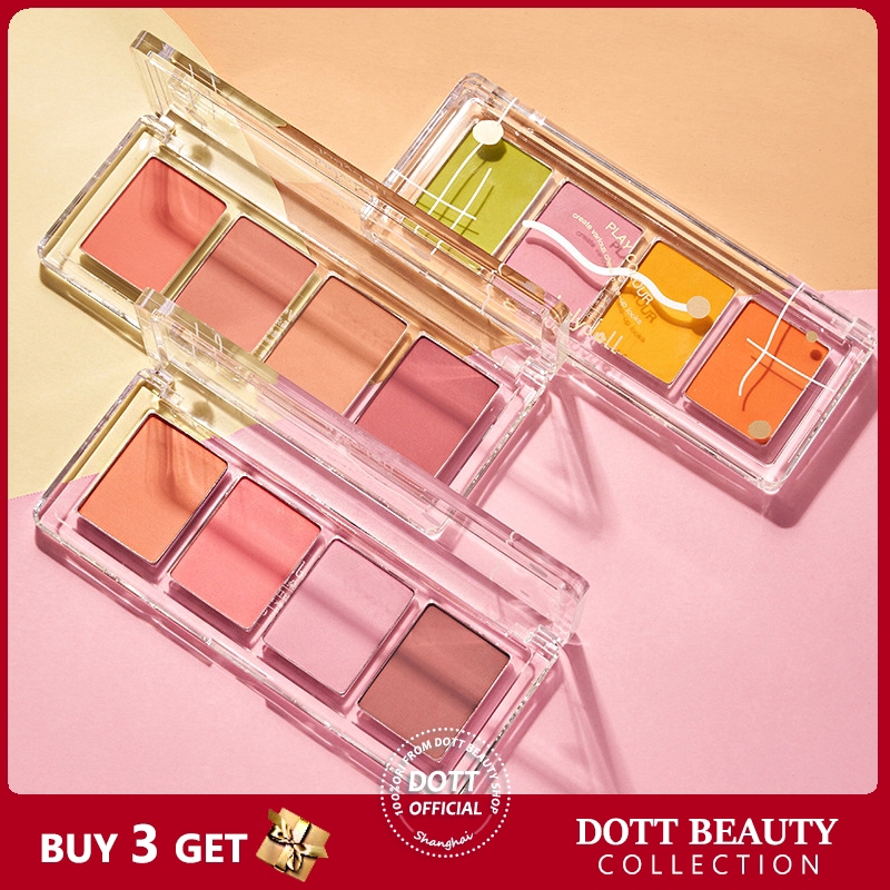 Bảng phấn má hồng Judydoll 4 màu lì mượt mà xinh xắn