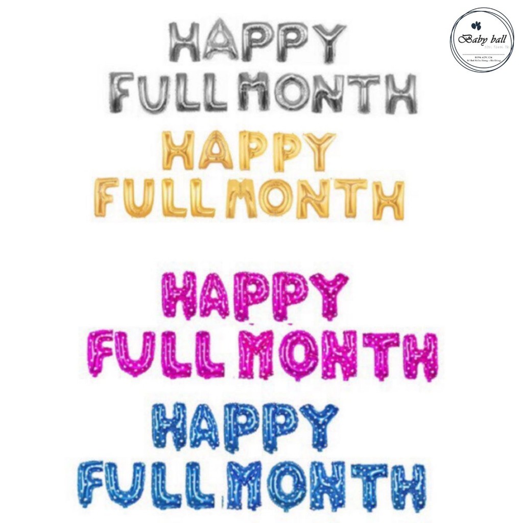 Bộ Bóng Chữ Happy Fullmonth