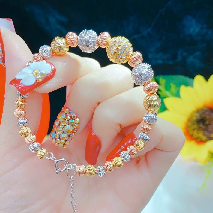 Lắc Tay Nữ Bi Châu 3 Màu Hot Hit Dễ Thương - Lắc Tay Nữ Đẹp - Đủ Size, Bền Màu, Không Đen Không Ngứa
