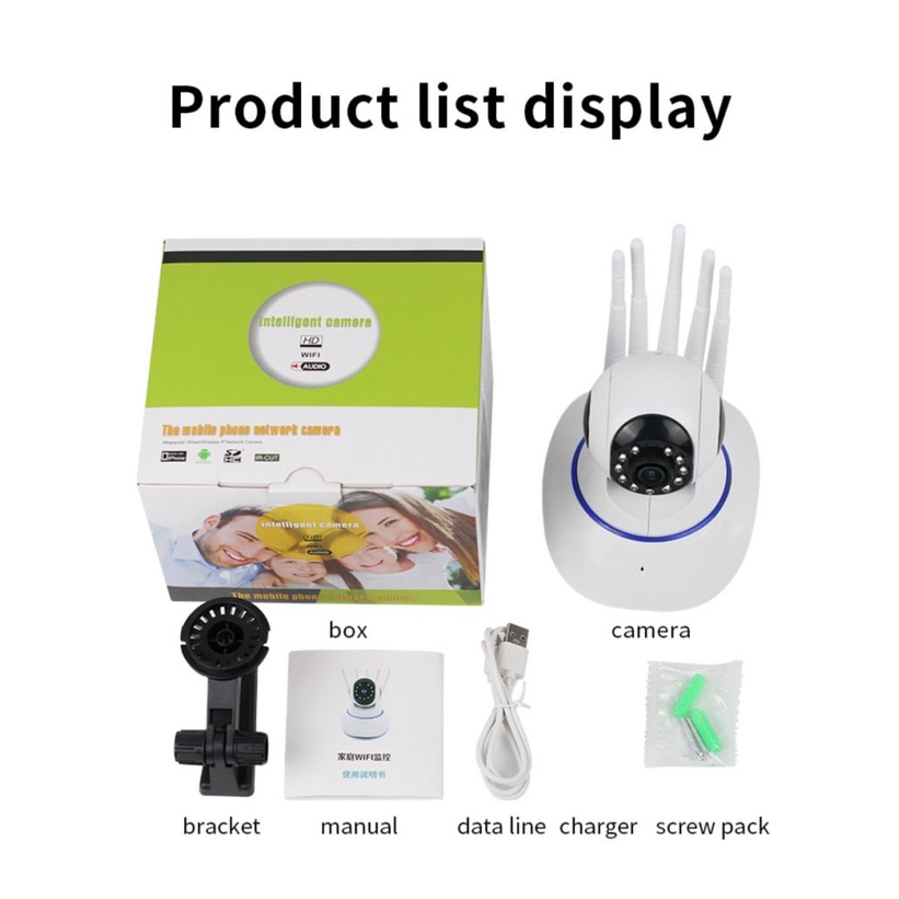 Wifi Camera Quan Sát Camera An Ninh Ip 1080P Hd Điện Thoại Từ Xa Màn Hình Kho Bán Cầu 360 &deg; Tự Động Theo Dõi Hồng Ngoại Quan Sát Ban Đêm pk Yoosee