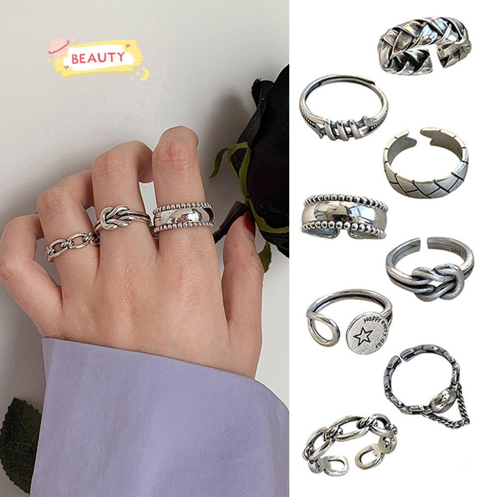 Nhẫn Thiết Kế Hở Đơn Giản Thanh Lịch Có Thể Điều Chỉnh