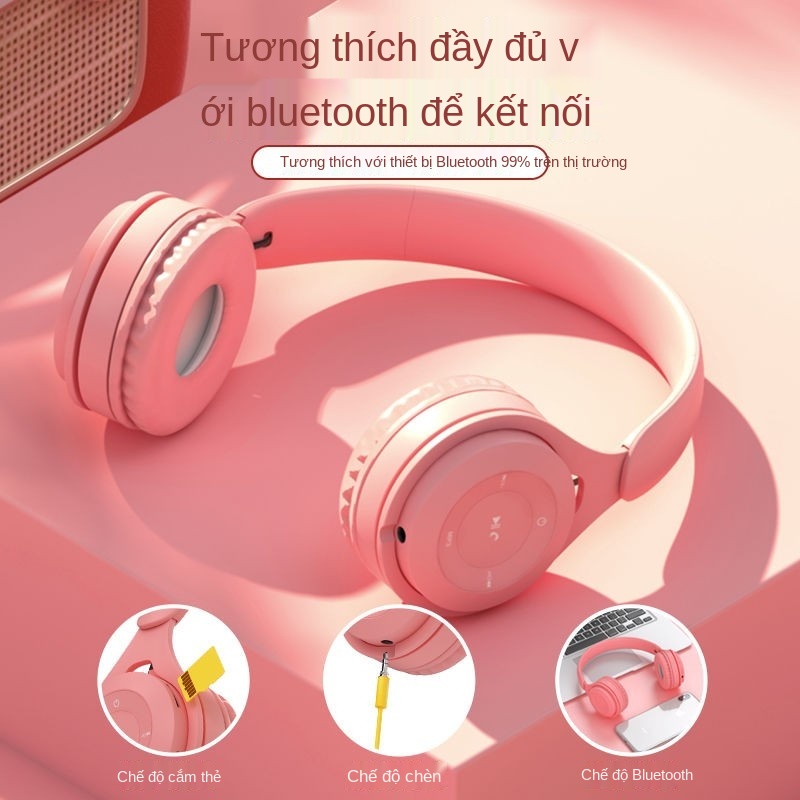 ✠∈▪Tai nghe gaming chụp Thẻ súng không dây Bluetooth mới thể thao chạy trò chơi túi xách phổ quát