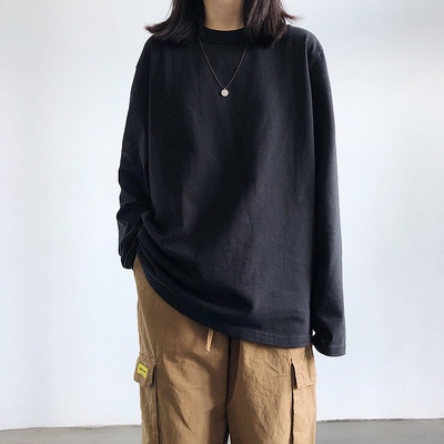 Áo thun nữ Quảng Châu UNISEX dài tay cổ tròn basic fullsize