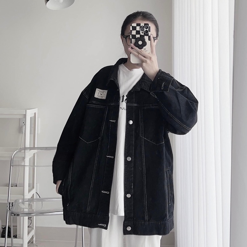 Áo Khoác Jean Tag Americ Form Rộng unisex