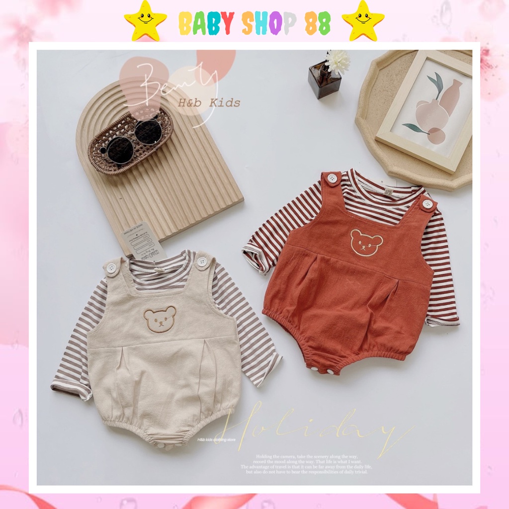 Quần áo trẻ em bộ body dài tay bodysuit áo liền quần cho bé trai bé gái M5.8.22