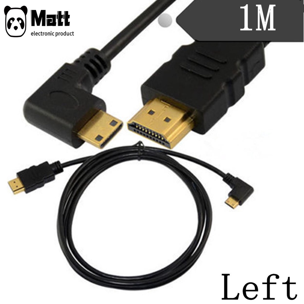 MATTCáp HDMI to mini hdmi mini HDMI Cáp chuyển đổi HDMI tiêu chuẩn Cáp HD Cáp khuỷu 90 độ