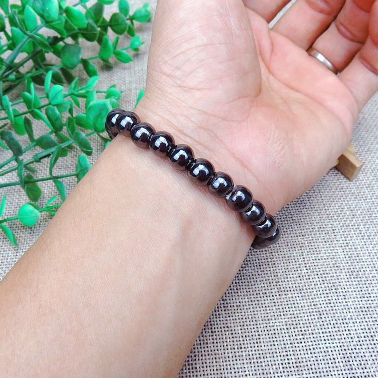 Chuỗi Vòng Tay Hạt Bi Kim Loại Nam Châm 8mm