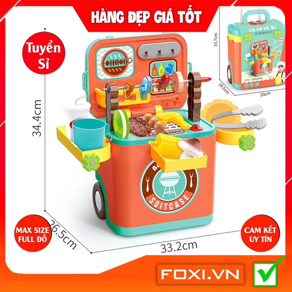 Bộ đồ chơi nấu ăn-bác sĩ-nướng BBQ Foxi-nhập vai-giáo dục hướng nghiệp-có pin-âm thanh như thật