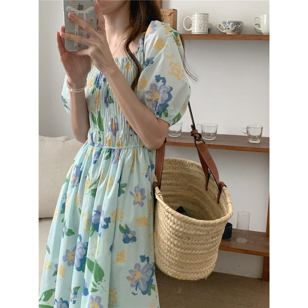 Đầm Dài In Hoa Phong Cách Thời Trang 51778