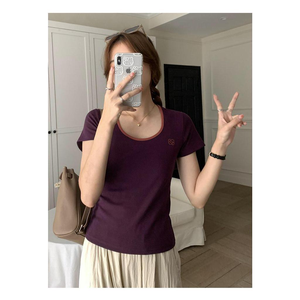 Áo Thun Cộc Tay Dáng Ôm Dễ Phối Đồ 63896