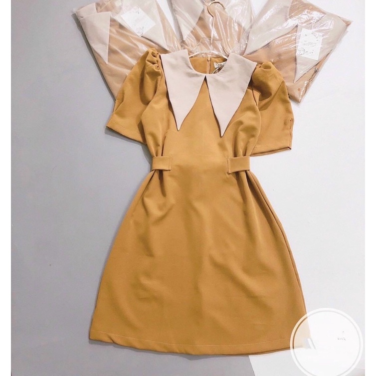 Đầm hoa hồng nhí cổ vest xinh gb Alohashop91