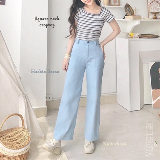Áo Croptop Cổ Vuông