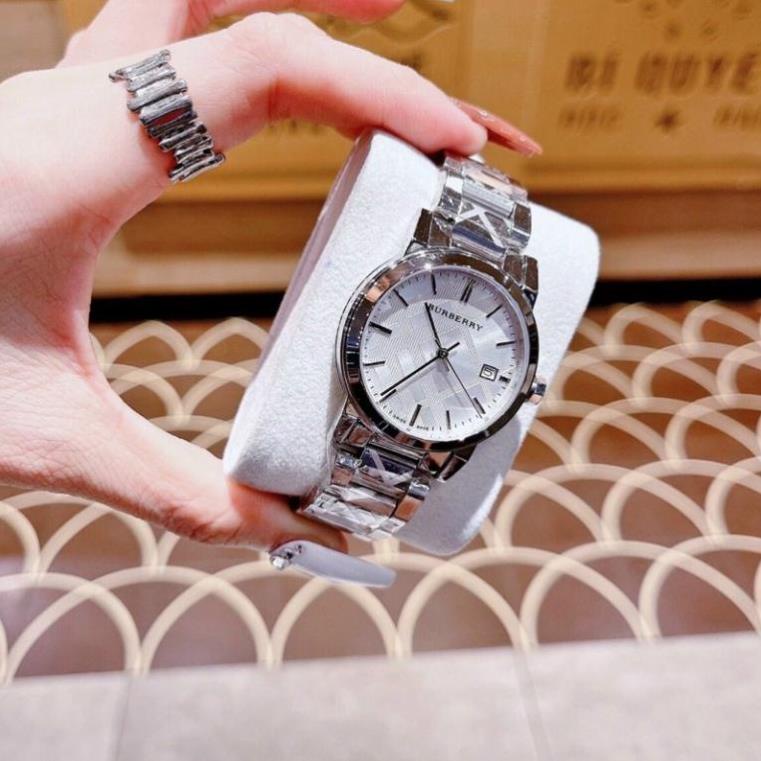 Đồng Hồ Burberry Cao Cấp Phiên Bản Dây Inox - Đồng Hồ Nữ Hàng Cao Cấp 34mm @dongho