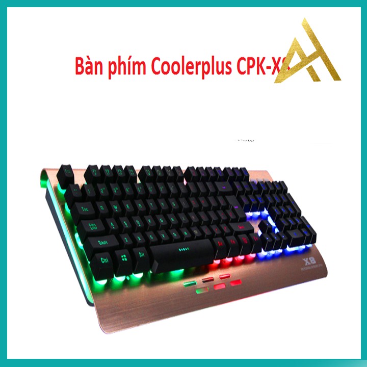 Bàn Phím Cơ Gaming Keycap Xuyên Led Đổi Màu Coolerplus CPK-X8 Bàn Phím Máy Tính Laptop Có Dây Keyboard Chơi Game