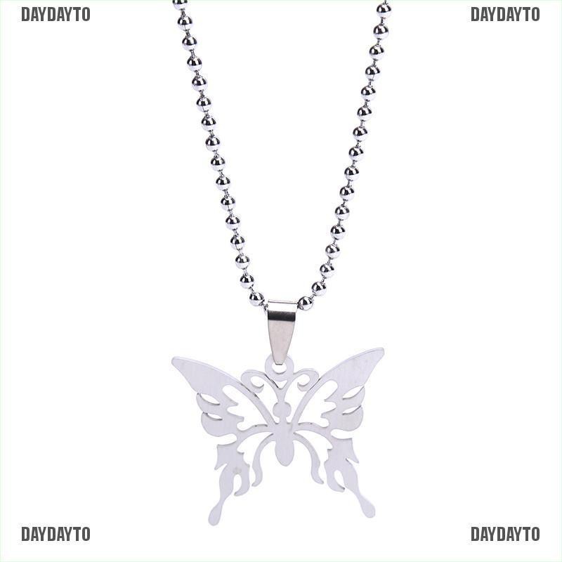 Vòng cổ Mặt Hình Bướm Bằng Thép Không Gỉ Thời Trang Cho Nam Nữ