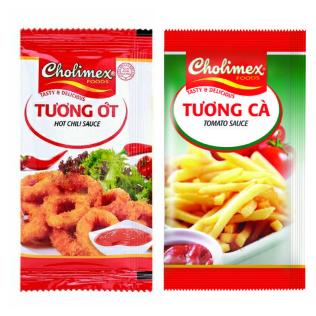 Thùng tương ớt / tương cà cholimex gói 10gr