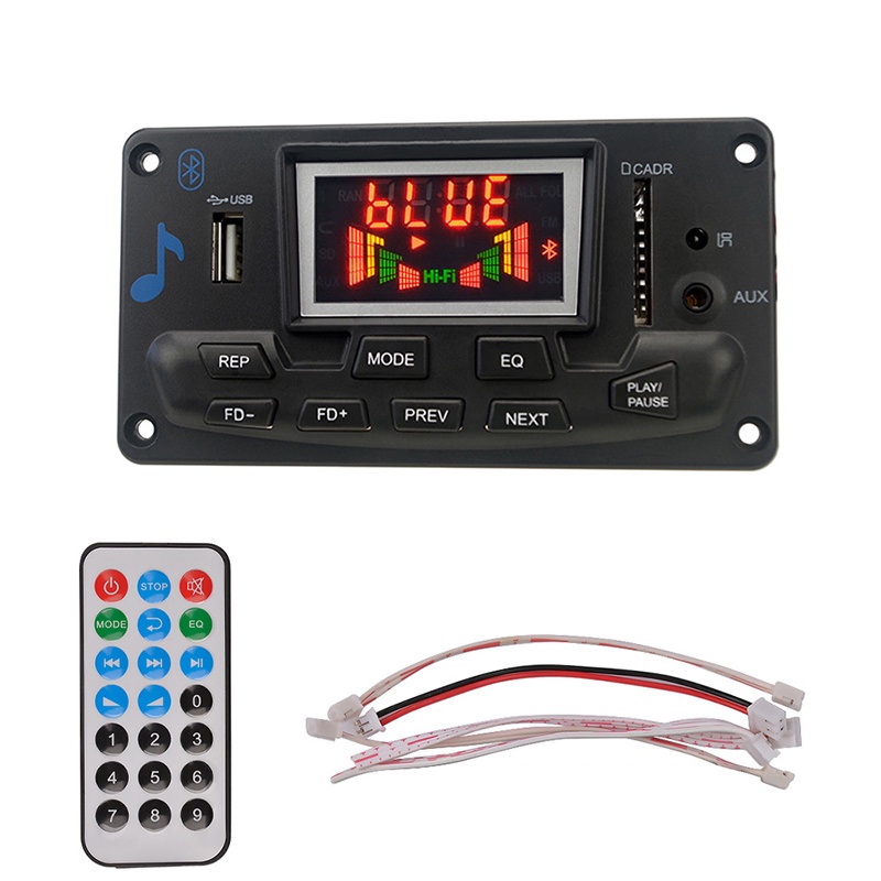 XBVN Bluetooth 4.2 MP3 Car Wireless Decoder Board Deoding Audio Module FM AUX 12V