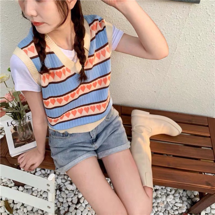 Áo Gile Len,Áo Len Nữ  Hàn Quốc Hàng Dệt Kim form chuẩn cực xinh cho chị em Hàng Mới Hàng New | BigBuy360 - bigbuy360.vn