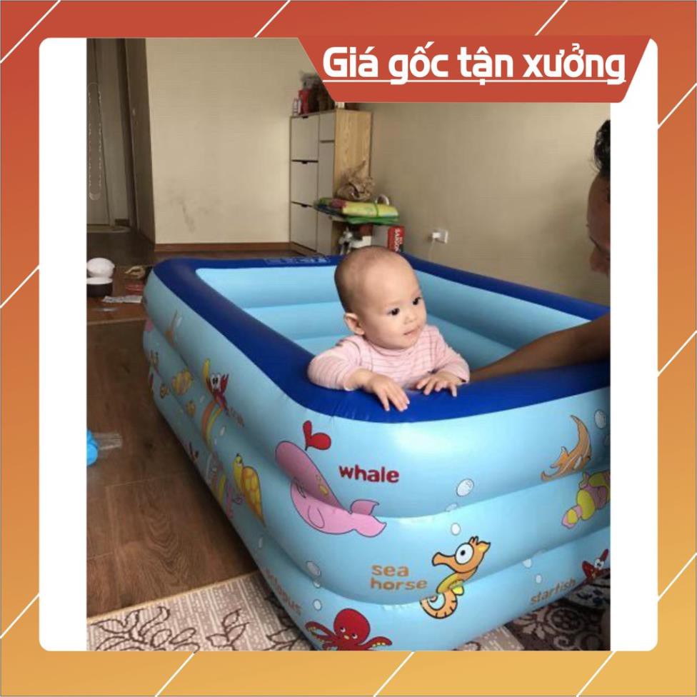 [Sẵn Hàng Giao Ngay] (GIÁ SỈ ) Bể Bơi Phao Cho Bé - 2+3 Tầng – 1m5 – Có Đáy Chống Trượt .