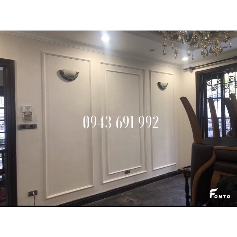 SET Phào chỉ nhựa composite cắt sẵn đã hoàn thiện bề mặt trang trí vách, sofa, đầu giường...