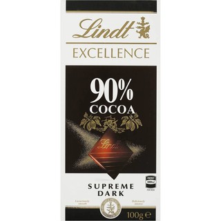 LINDT CHOCOLATE (Lindt Excellence Supreme Dark Chocolate 90% Cocoa 100g block) SOCALA ĐEN 90% CA CAO - HÀNG XÁCH TAY ÚC