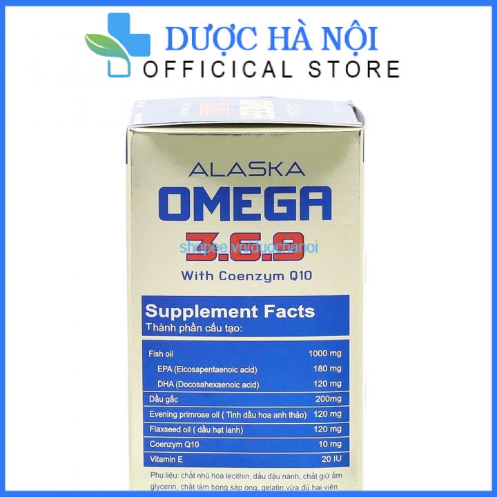 Viên uống sáng mắt Omgega 369 tăng cường trí nhớ phòng chống đột quỵ sáng mắt đẹp da hộp 100 viên