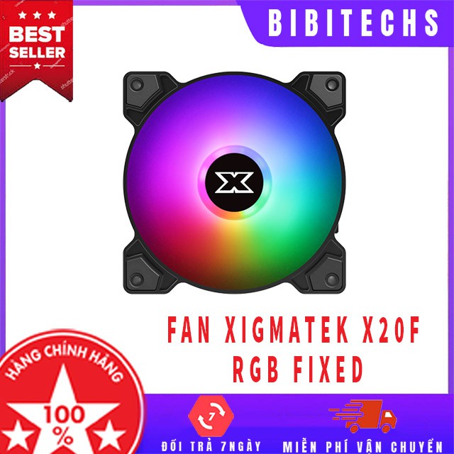 Fan case Xigmatek X20F ❤️FREESHIP❤️ quạt tản nhiệt led RGB Fixed, Bảo hành chính hãng Mai Hoàng - Bibitechs