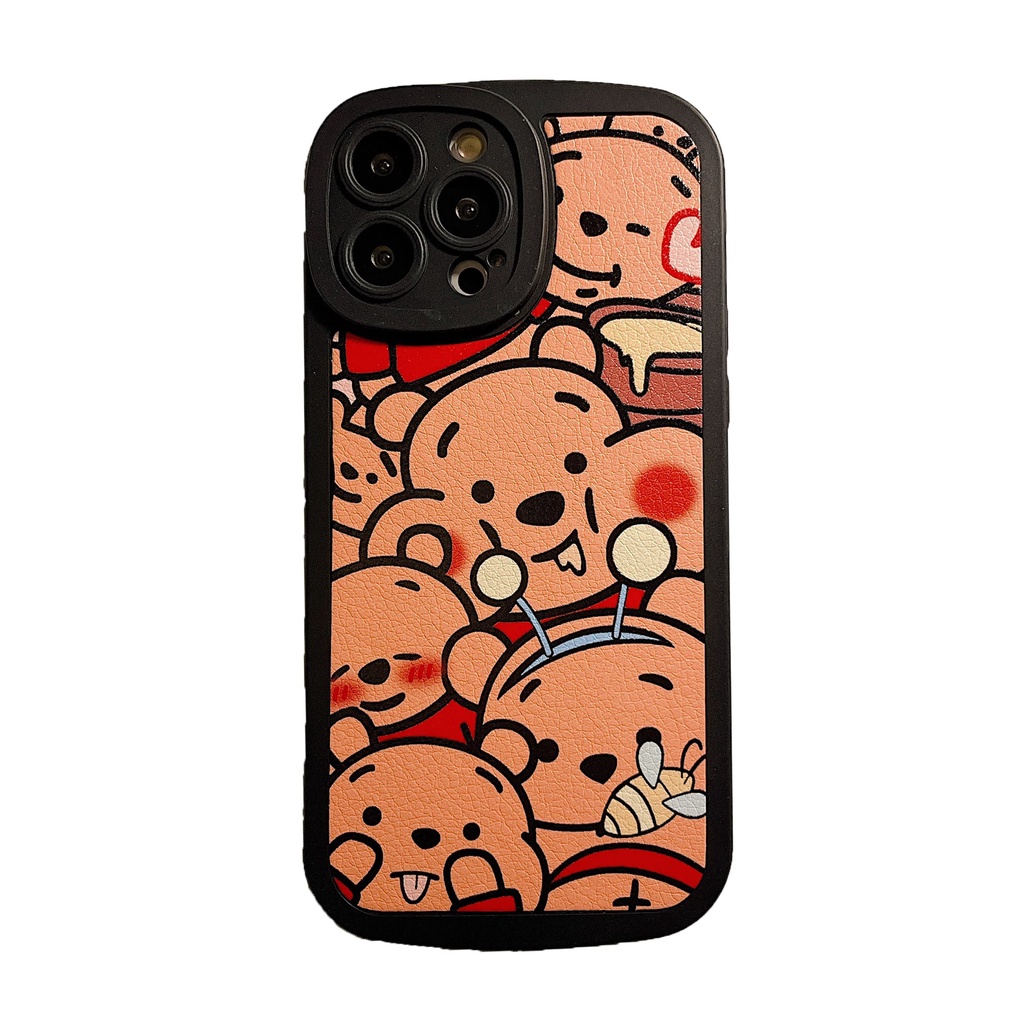 Ốp Điện Thoại Chống Sốc In Hình Gấu Winnie Hoạt Hình Cho iPhone 14 / 13 / 12 / 11 / XS / 8P / 7 / 6P