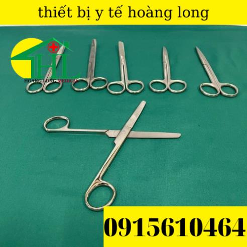 [ Hàng Cao Cấp ] Kéo Y Tế Thẳng Hai Đầu Tù 16cm Parkistan - Kéo Cắt Thuốc 16cm