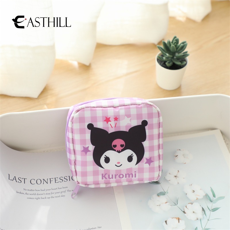 Túi Đựng Tiền Xu/ Mỹ Phẩm Mini Họa Tiết Hoạt Hình Cinnamoroll Dễ Thương