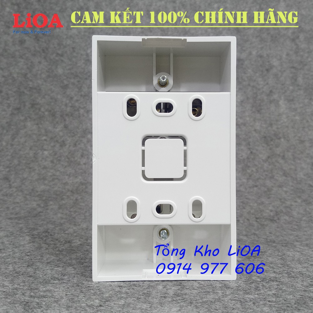 Combo 2 ổ cắm điện 2 chấu + 2 công tắc đèn lắp nổi LiOA