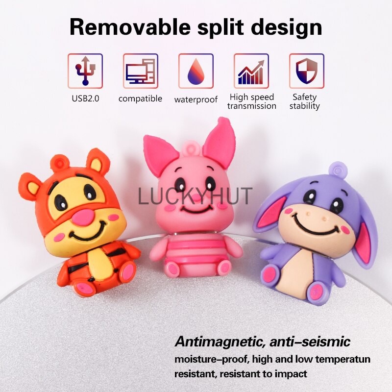 Usb Dung Lượng 128GB 1GB 8GB 16GB 32GB 64GB 1TB Hình Động Vật Dễ Thương