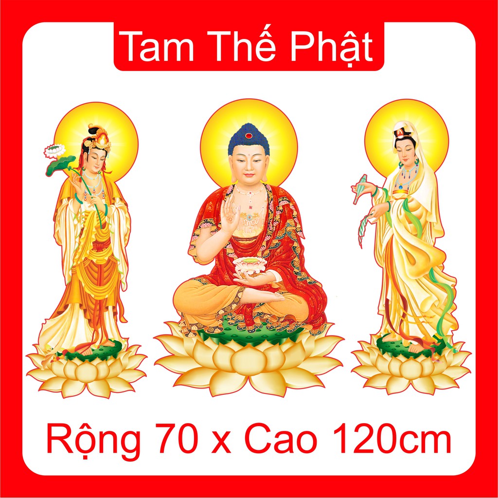 Bộ ba tượng Tam Thế Phật (Có Chân Đế) ALU Composite