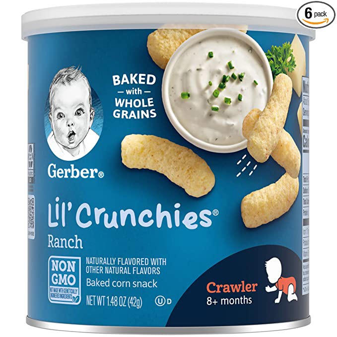 (Hàng air) Bánh ăn dặm Gerber Lil 'Crunchies cho bé từ 8 tháng tuổi