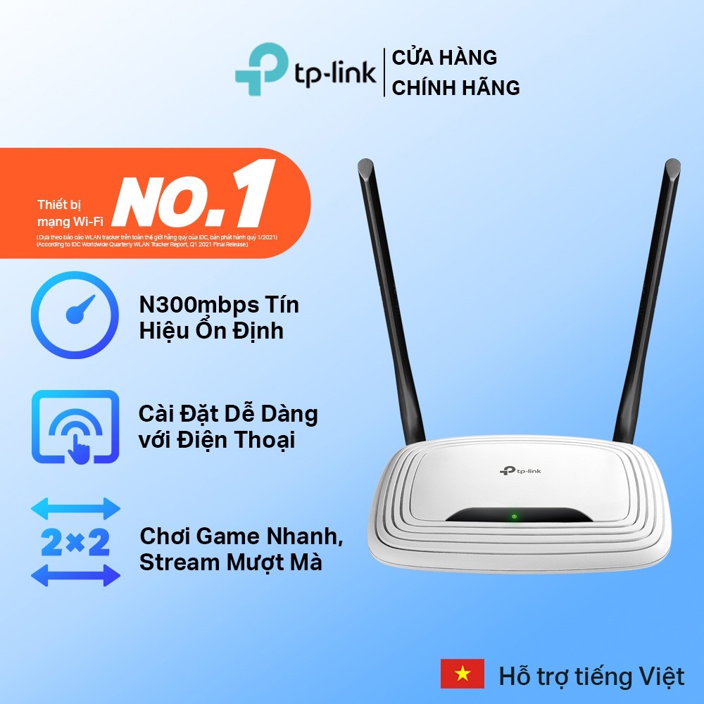 Bộ phát Wifi TPlink 2 Râu 841N 300mbps - Hàng Chính Hãng , bảo hành 2 năm