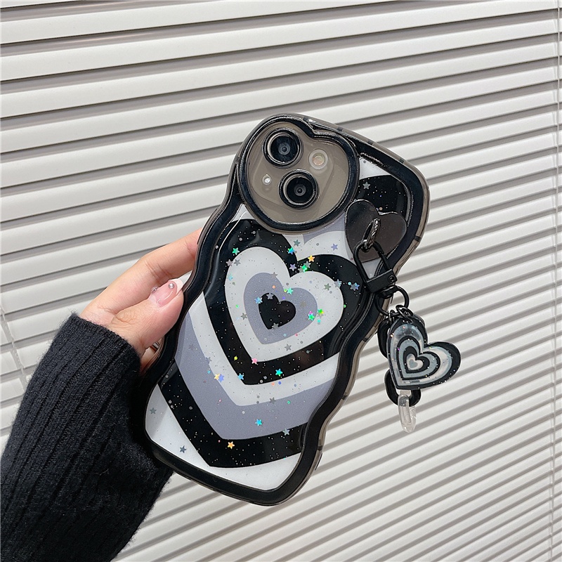 Ốp Điện Thoại Mềm Chống Rơi Họa Tiết Trái Tim Lấp Lánh Cho Iphone 14pro Max 13 12 11 14pro X XR 14plus