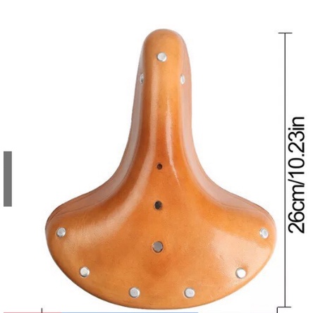 Yên xe đạp da bò vintage, phù hợp các dòng xe cổ, màu sắc nâu đậm hoặc nâu nhạt