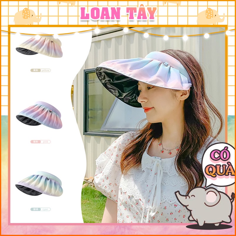 Nón Hở Đầu Vành Rộng Chống Nắng Chống Tia UV Màu Chuyển L2146