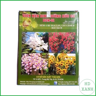 viên nén dinh dưỡng hữu cơ ben 01 dành cho hoa lan cây cảnh rau sạch hộp 1kg