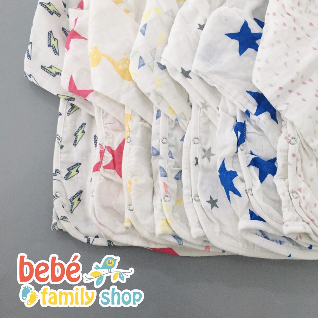 Áo tay dài cài chéo Aden Anais cho bé sơ sinh đến 24 tháng sợi tre xuất dư chuẩn hãng/ - AS - bebefamilyshop